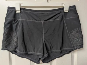Athleta Home Run Shorts Walking Jogging Black Womens Large - Picture 1 of 9
