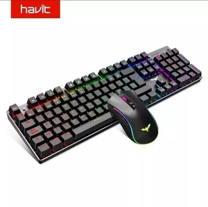 Excellent Havit RGB LED Wired Keyboard & Mouse, Rainbow, Multiple Colors - Picture 1 of 24