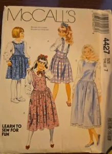 McCall's 4427 Girls Jumpers Size 7 NEW/Uncut - Picture 1 of 5