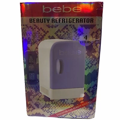 Bebe Beauty Refrigerador Púrpura 4 Litros Frío Y Caliente NUEVO Maquillaje Cosmético Mini Foto 1 de 4