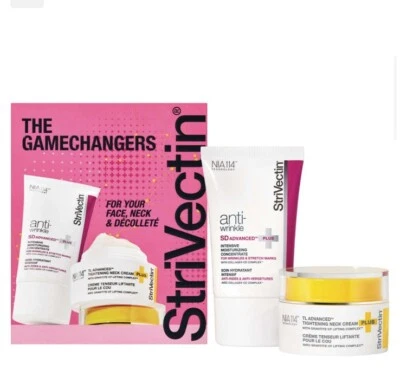 StriVectin The Gamechangers Bundle ~ Face, Neck & Décolleté $119 Value! New - Image 1 of 4