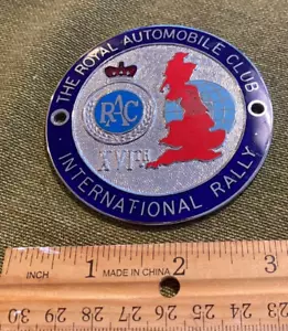 RAC ROYAL AUTOMOBILE CLUB BADGE INTERNATIONAL RALLY XVITH 16TH LOOK! NICE ENAMEL - Picture 1 of 5
