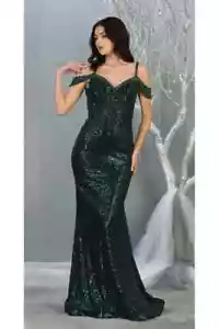 Elegante vestido formal fuera del hombro - Imagen 1 de 7