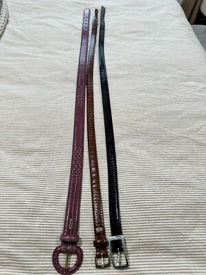 3 复古女式 Ralph Lauren 皮革皮带 — 第 1/4 张图片