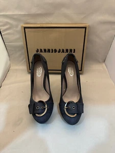 Scarpe Janni & Janni Petite tacco alto 5 pollici punta grande fibbia tacco UK taglia 3 - Foto 1 di 7
