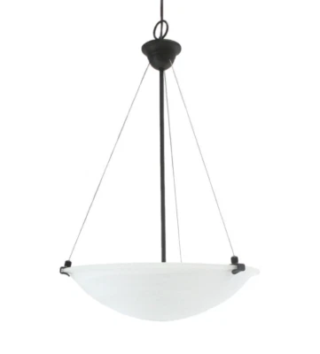 ELP 20” Alabaster Glass 4 light Chandelier / Pendant Light 102148ORB - Image 1 of 4