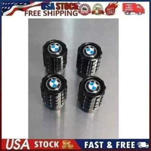 4PCS Metal Car Tire Valve Caps Valve Stem Cover Compatible B-M-W Models Black 10 - Picture 1 of 11