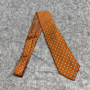 Robert Talbott Caramel Finest Silk Tie Mens Orange Geometrics Hand Sewn Made USA - Picture 1 of 9