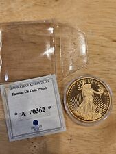 2003 American Mint 1933 Double Eagle Liberty 24k Gold Layered Proof Coin