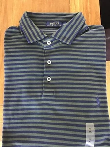 POLO RALPH LAUREN CLASSIC HERREN POLO marine/grün gestreift Gr.XXL NEU - Bild 1 von 7