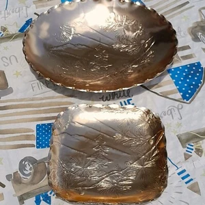 Arthur Rüstung Schale und Schmuck Geschirr Set Kiefer Baum gehämmert Aluminium - Bild 1 von 12