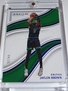 2022 Panini Immaculate Collection Jaylen Brown #9 BLUE /25 Foil - Ready to Grade - Picture 1 of 3
