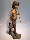 BRONZE "FISCHER" DOPO GIOVANNI DE MARTINO UM 1900