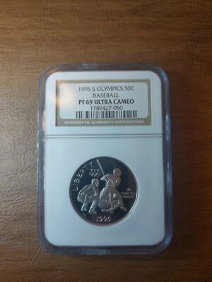 1995 Olympics Baseball. Proof 69 Ultra Cameo.  - Image 1 of 4