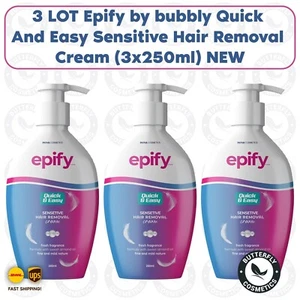 3 LOT Epify by bubbly Quick And Easy Sensitive Hair Removal Cream (3x250ml) NEW - Picture 1 of 2