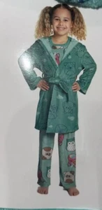 Squishmallow Girls 3 Piece Robe & Pajama Set Size 6 - Picture 1 of 6