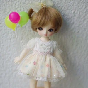 New cute yellow star dress 1/12 1/6 1/8 mesh dress ob11 yosdGSC BJD doll clothes - Picture 1 of 8