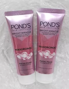 2 x 50 g. Ponds Bright Miracle Ultimate Clarity Pinkish Glow Light Facial Foam - Picture 1 of 5