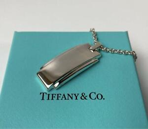 Tiffany & Co. Metropolis Plate Pendant Silver Necklace Ag925 50cm Chain