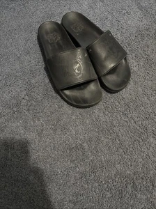 Bruno Magli Men’s Logo Slides Sandals US 11 EU 44 Black Made In Italy - Picture 1 of 10
