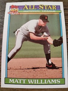 1991 Topps Matt Williams #399 Giants All-Star NL Leaders