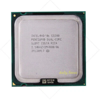 Original Intel Pentium E5200 2.5 GHz SLB9T Dual-Core Processor LGA 775 CPU 65W - Image 1 of 4