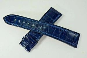 CORUM ROYAL BLUE CROCODILE LEATHER STRAP FITS 21 MM MODELS MINT CONDITION - Picture 1 of 9