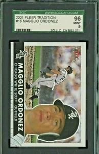 2001 Fleer Tradition Magglio Ordonez Chicago White Sox SGC 96 MINT 9 & bonus  - Picture 1 of 1