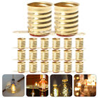  20 Pcs All Bronze E10 Screw Lamp Holder Socket Replacement Mini Light Bulbs