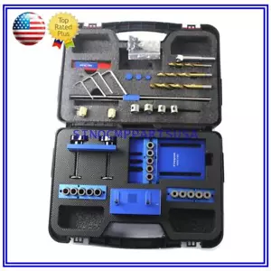 Verstellbares Dübelvorrichtung Kit mit 5 Dübelbohrhülsen 6/8/10 mm für Holzarbeiten - Bild 1 von 11