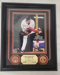 Framed & Matted 2004 World Series Game 2 Curt Schilling Infield Dirt MLB HOLO - Picture 1 of 4