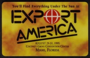 10u Export America '95 Convention (08/95) Miami Florida Phone Card - Imagen 1 de 1