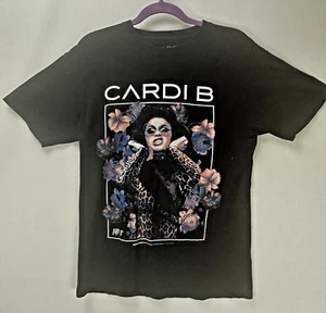 Cardi B T-Shirt Medium Unisex Kurzarm Grafik Rundhals schwarz mit Grafik - Bild 1 von 14