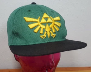 Nintendo Legend of Zelda Hyrule Embroidered Green and Black Snap back Hat Cap. - Picture 1 of 10