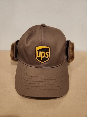 New UPS Postal Service Trapper Hat Faux Fur with Ear Flaps Insulated - MED 58CM - Image 1 of 4