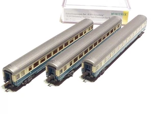 Minitrix N 15460 DB 3x 4achs 2 Klasse Personenwagen beige blau OVP gebrauchtG760 - Bild 1 von 4