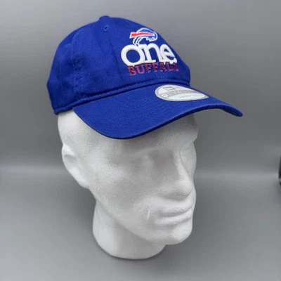 Buffalo Bills Hat Cap Strap Back Mens Blue NFL Football One Buffalo New Era - Image 1 of 4