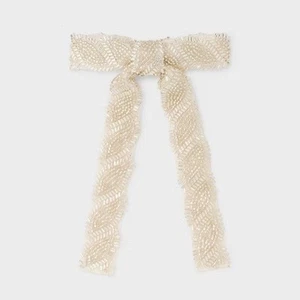 A New Day Neu mit Etikett Seedbead Schleife Haarspange Elfenbein Perlen Haarspange - Bild 1 von 4