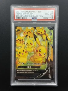 Pikachu V-Union SWSH142 SWSH: Sword & Shield Promo Cards Holo - PSA 10 Gem Mint - Picture 1 of 2