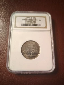 1999-D CONNECTICUT STATE QUARTER - NGC MS64 - 088 - Picture 1 of 2
