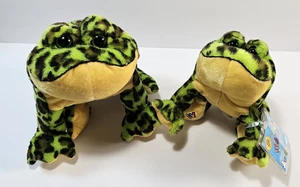 Ganz Webkinz Bullfrog No Code & Lil Kinz Bullfrog With Code Stuffed Plush - Picture 1 of 13