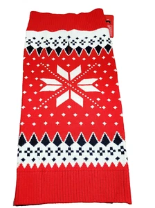 CHRISTMAS DOG Knit SWEATER Size Medium MACYS Charter Club Red White Black w Tags - Picture 1 of 12