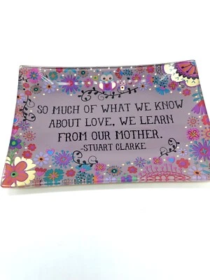 Plato de baratija de vidrio Natural Life regalo del día de la madre amor de la madre joyería CatchAll Foto 1 de 4