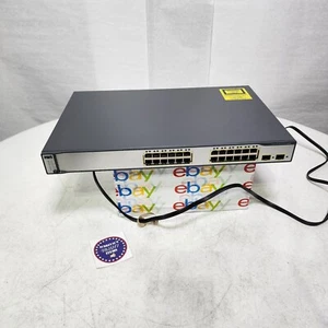 Cisco WS-C3750-24TS-S 24 Ethernet 10/100 ports Ethernet Switch - Afbeelding 1 van 12