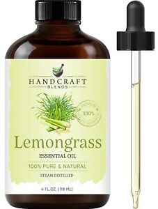 Handcraft Blends Lemongrass Essential Oil - Huge 4 Fl Oz - 100% Pure and Natural