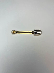 vintage Swank Shovel Tie Clip bar gold and silver tone Trowel 2-7/8" - Picture 1 of 3