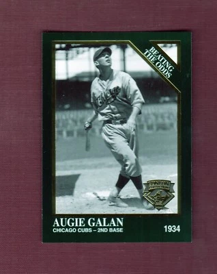 #1416 AUGIE GALAN, 1934 Chicago Cubs ~ 1995 Megacards/Conlon BEATING THE ODDS - Image 1 of 2