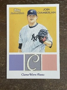 Joba Chamberlain 2010 Topps National Chicle Game Worn Pants #d 7/25 SSP Yankees - Picture 1 of 2