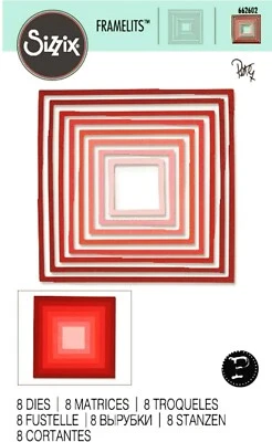 Sizzix Framelits Square Frames 8pk #662602 Retail $16.99 by Hughes, UK Exclusive - Image 1 of 4
