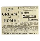 White Mountain Ice Cream Freezer 1894 Advertisement Victorian Dessert 4 ADBN1LL